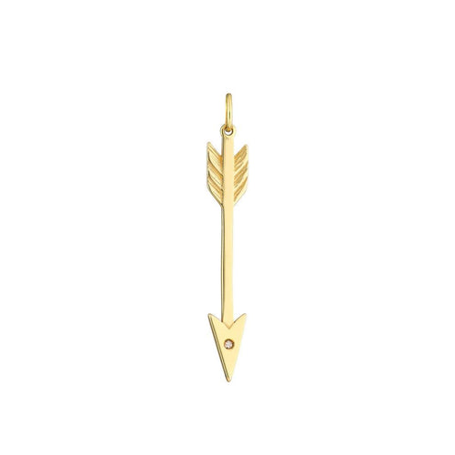 The Arrow Diamond 14kt Gold Pendant Charm