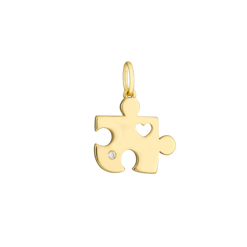 The Missing Piece With Diamond 14kt Gold Pendant Charm