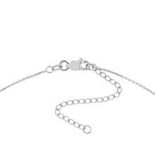 Load image into Gallery viewer, Sterling Silver Bar Necklace with Cross