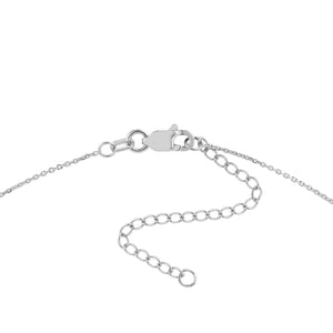 Sterling Silver Bar Necklace with Cross