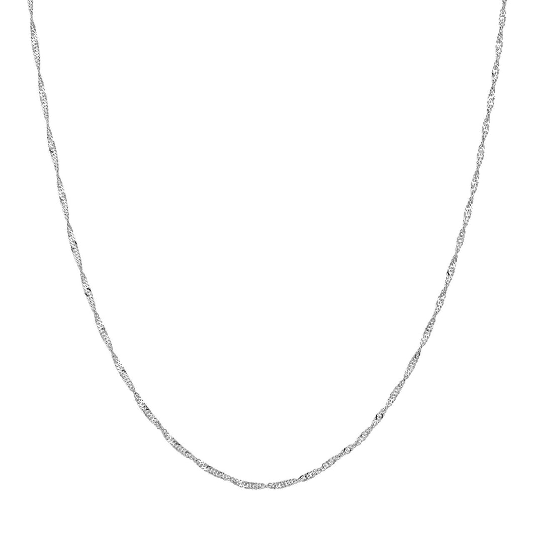 Sterling Silver 1.7mm Singapore Chain