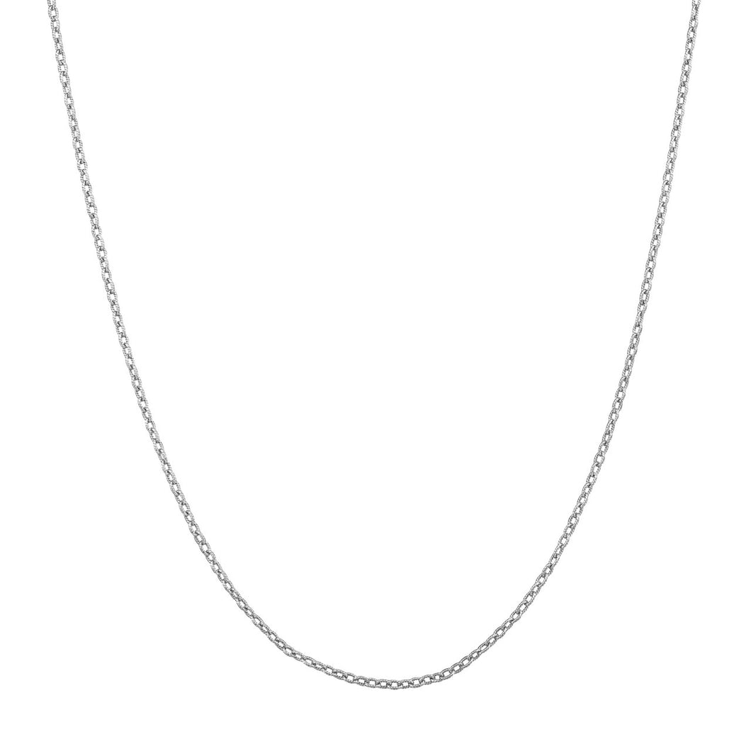 Sterling Silver 1.85mm Designer Rolo Chain with Lobster Lock