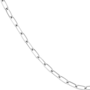 Sterling Silver 5.25mm Paper Clip Design Chain