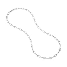 Load image into Gallery viewer, Sterling Silver 5.25mm Paper Clip Design Chain