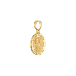 Small St. Jude Medal 14kt Gold Pendant Charm