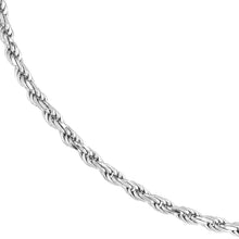 Load image into Gallery viewer, Sterling Silver Diamond Cut Rope Chain with Lobster Lock