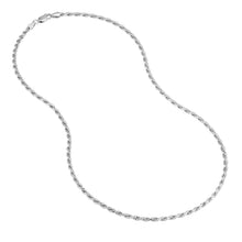 Load image into Gallery viewer, Sterling Silver Diamond Cut Rope Chain with Lobster Lock