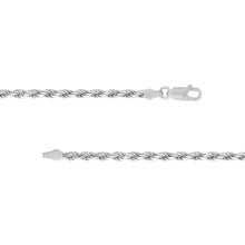 Load image into Gallery viewer, Sterling Silver Diamond Cut Rope Chain with Lobster Lock