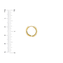 Load image into Gallery viewer, Herringbone Hoop Earring 14k Gold