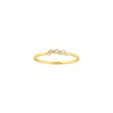 Load image into Gallery viewer, Dainty Fancy Diamond Line Cluster 14kt Gold Ring