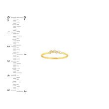 Load image into Gallery viewer, Dainty Fancy Diamond Line Cluster 14kt Gold Ring