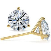 Load image into Gallery viewer, Lab Diamond Stud Earrings Martini 3 Prong