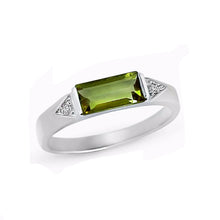 Load image into Gallery viewer, Dainty Baguette Gemstone Stackable Ring