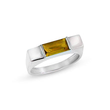 Load image into Gallery viewer, Modern Baguette Gemstone Stackable Ring