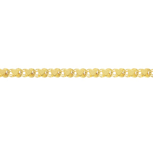 Mirror Heart Chain 14kt Gold Anklet