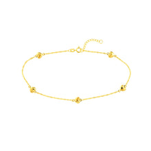 Load image into Gallery viewer, Hearts on Piatto 14kt Gold Chain Anklet