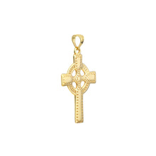 Load image into Gallery viewer, Celtic Cross 14kt Gold Pendant