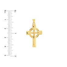 Load image into Gallery viewer, Celtic Cross 14kt Gold Pendant