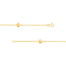 Load image into Gallery viewer, Puffy Heart Trio 14kt Gold Bracelet