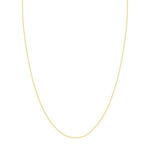 14kt GoldSquare Wheat Chain with Slider Bead  1.15mm