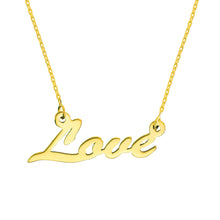 Load image into Gallery viewer, Script Say It With &quot;Love&quot; 14kt Gold Necklace