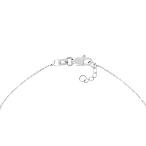 Adjustable Sterling Silver CZ Evil Eye Bracelet 7.5"