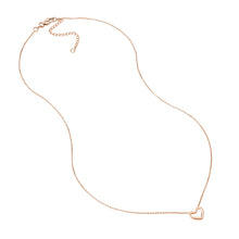 Load image into Gallery viewer, Mini Heart Necklace on Diamond-Cut Cable 14kt Gold Chain