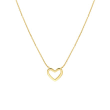 Load image into Gallery viewer, Mini Heart Necklace on Diamond-Cut Cable 14kt Gold Chain