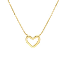 Load image into Gallery viewer, Mini Heart Necklace on Diamond-Cut Cable 14kt Gold Chain