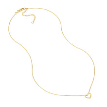 Load image into Gallery viewer, Mini Heart Necklace on Diamond-Cut Cable 14kt Gold Chain