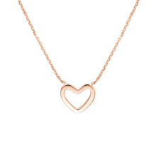 Load image into Gallery viewer, Mini Heart Necklace on Diamond-Cut Cable 14kt Gold Chain