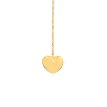 Load image into Gallery viewer, Puffy Heart Threader 14kt Gold Earrings