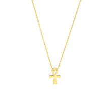 Load image into Gallery viewer, 14K Mini Christian Ankh Necklace