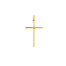 Load image into Gallery viewer, Cross Pendant with 1pt Diamond