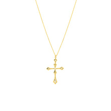 Load image into Gallery viewer, 1/20 Ct Diamond Cross Pendant w/ Adj Necklace