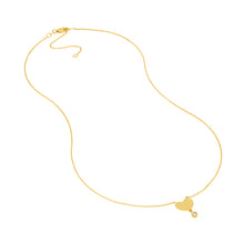 Load image into Gallery viewer, Diamond Drop Heart 14kt Gold Necklace