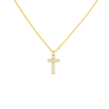 Load image into Gallery viewer, Mini Diamond Cross Necklace