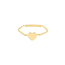 Load image into Gallery viewer, Mini Heart Ring on Chain with Sizing Bar