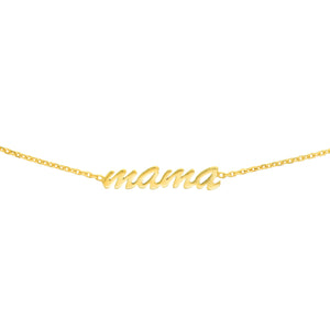 "Mama" 14kt Gold Adjustable Choker