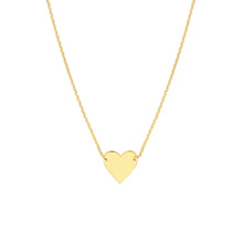 Load image into Gallery viewer, 14kt Gold Plated Sterling Silver Polished Heart Necklace