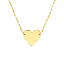 Load image into Gallery viewer, 14kt Gold Plated Sterling Silver Polished Heart Necklace