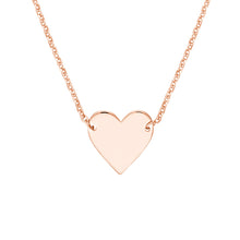 Load image into Gallery viewer, 14kt Gold Plated Sterling Silver Polished Heart Necklace