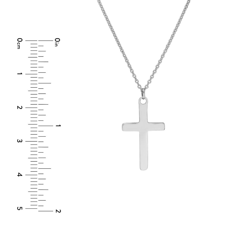 Curved Cross Necklace