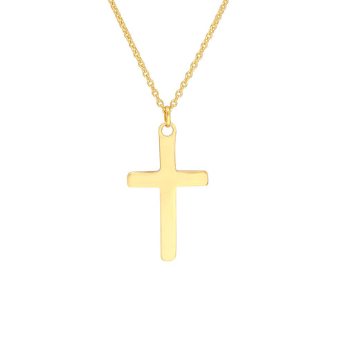 Traditional Religious 14kt Gold Cross Necklace