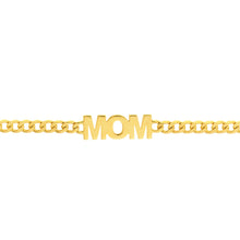 Load image into Gallery viewer, Mom Curb Chain 14kt Gold Bracelet