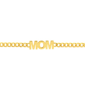 Mom Curb Chain 14kt Gold Bracelet