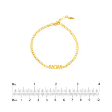 Load image into Gallery viewer, Mom Curb Chain 14kt Gold Bracelet