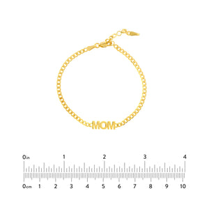 Mom Curb Chain 14kt Gold Bracelet