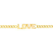 Load image into Gallery viewer, Love Plate on Curb Chain 14kt Gold Choker