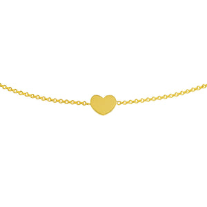 Mini Heart Adjustable Bolo 14kt Gold Bracelet